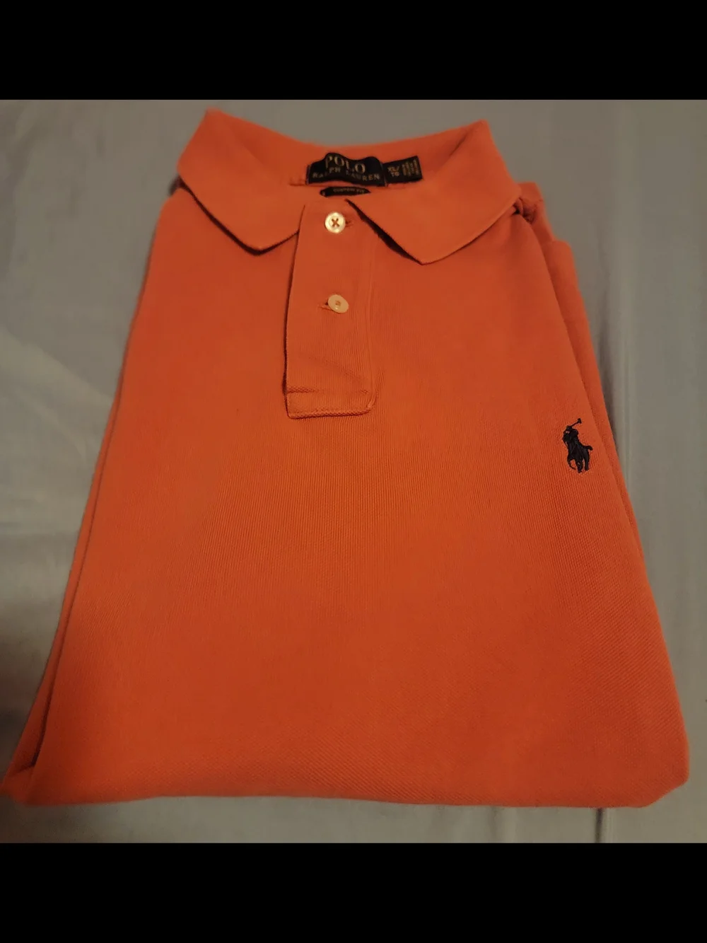Ralph Lauren Orange Polo with Navy Pony